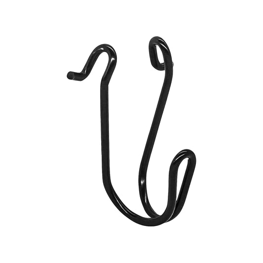 Airline hook, steel, pack of 10, black.