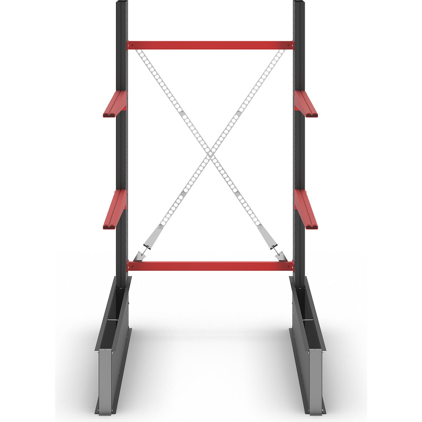 Cantilever racking unit Attillo heavy, single sided, HxW 2000 x 1000 mm, cantilever arm 1000 mm, standard shelf unit.