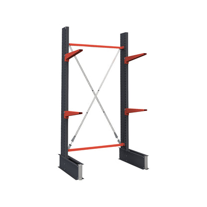 Cantilever racking unit Attillo heavy, single sided, HxW 2500 x 1500 mm, cantilever arm 600 mm, standard shelf unit.