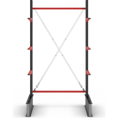 Cantilever racking unit Attillo heavy, single sided, HxW 3000 x 1500 mm, cantilever arm 1000 mm, standard shelf unit.
