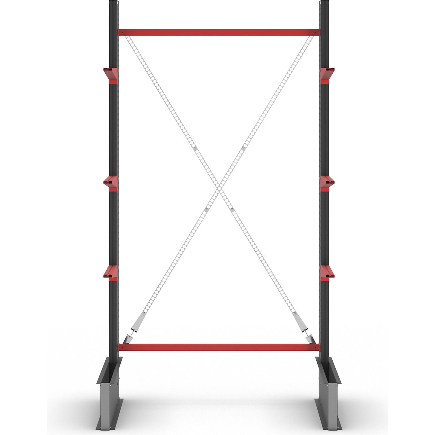 Cantilever racking unit Attillo heavy, single sided, HxW 3000 x 1500 mm, cantilever arm 600 mm, standard shelf unit.