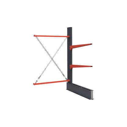 Cantilever racking unit Attillo heavy, single sided, HxW 2000 x 1500 mm, cantilever arm 1000 mm, extension shelf unit.