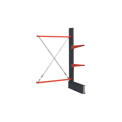 Cantilever racking unit Attillo heavy, single sided, HxW 2000 x 2000 mm, cantilever arm 600 mm, extension shelf unit.