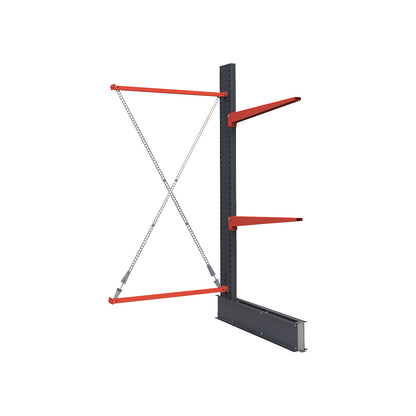 Cantilever racking unit Attillo heavy, single sided, HxW 2500 x 2000 mm, cantilever arm 1000 mm, extension shelf unit.