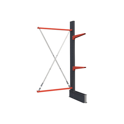 Cantilever racking unit Attillo heavy, single sided, HxW 2500 x 1000 mm, cantilever arm 600 mm, extension shelf unit.
