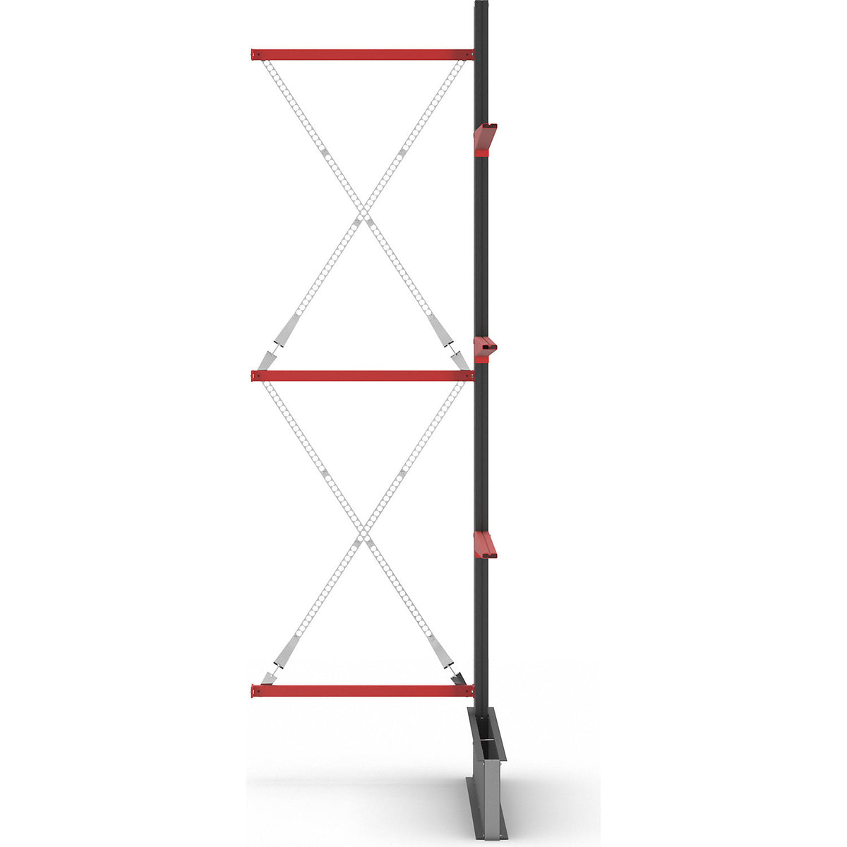 Cantilever racking unit Attillo heavy, single sided, HxW 3500 x 1000 mm, cantilever arm 1000 mm, extension shelf unit.