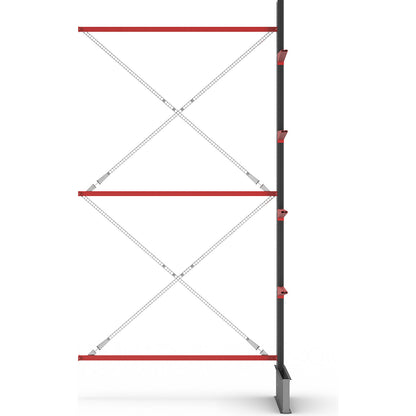 Cantilever racking unit Attillo heavy, single sided, HxW 4000 x 2000 mm, cantilever arm 600 mm, extension shelf unit.