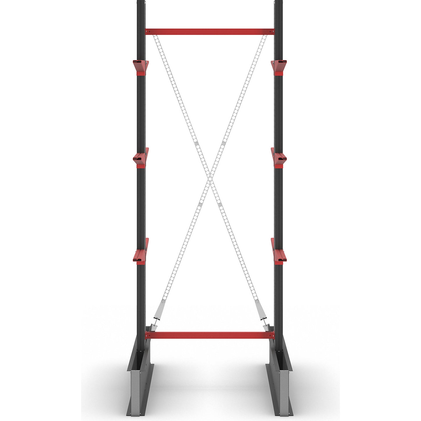Cantilever racking unit Attillo heavy, double sided, HxW 3000 x 1000 mm, cantilever arm 600 mm, standard shelf unit.