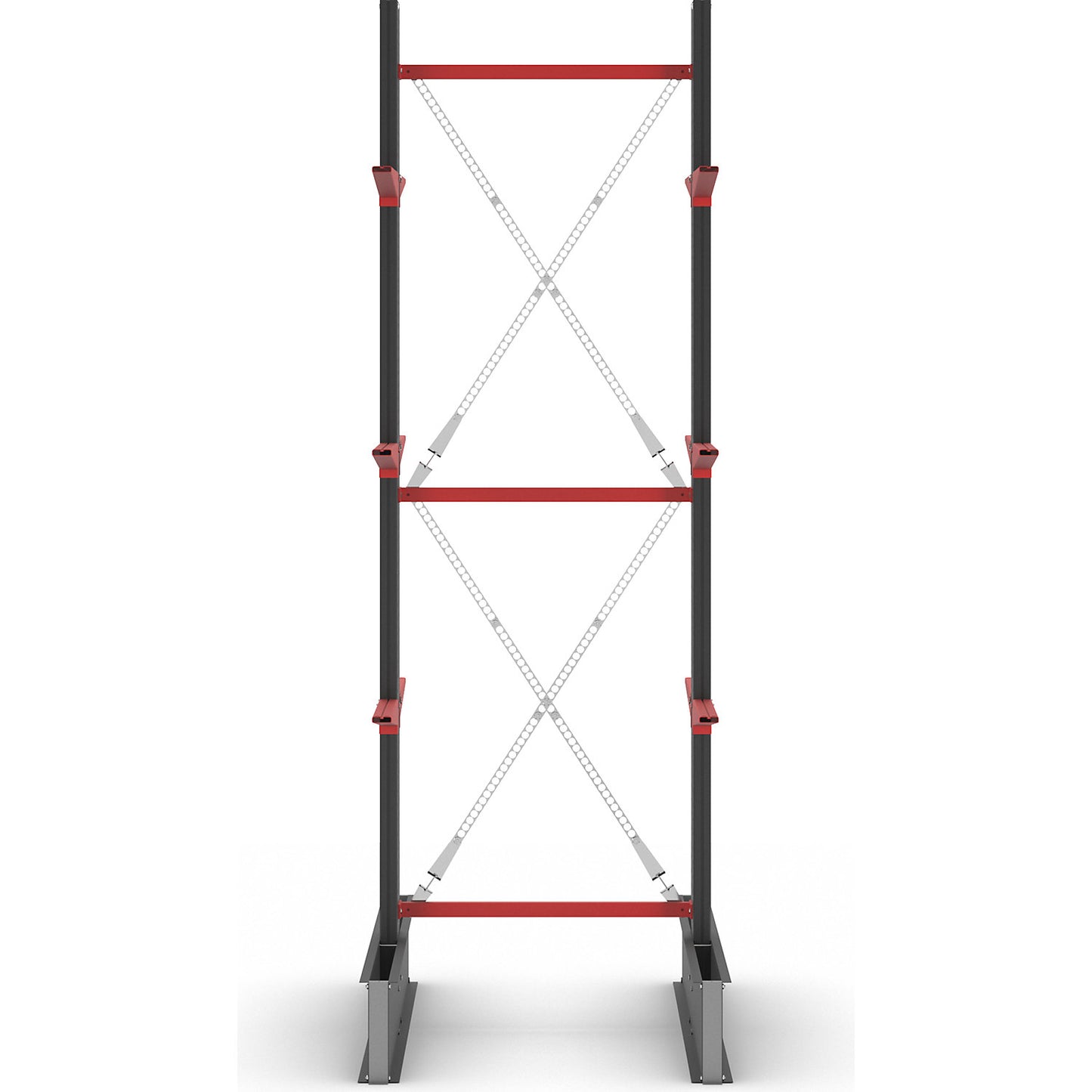 Cantilever racking unit Attillo heavy, double sided, HxW 3500 x 1000 mm, cantilever arm 600 mm, standard shelf unit.