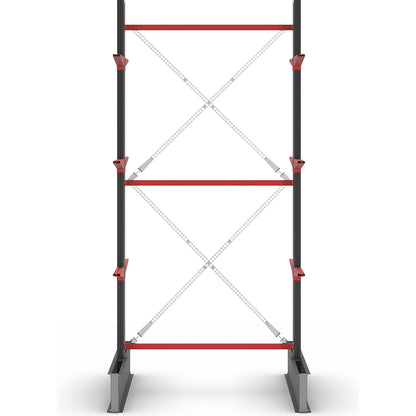 Cantilever racking unit Attillo heavy, double sided, HxW 3500 x 1500 mm, cantilever arm 600 mm, standard shelf unit.