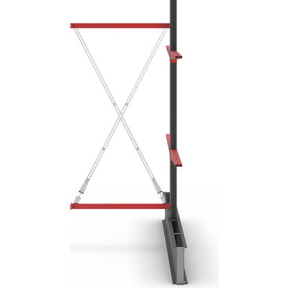 Cantilever racking unit Attillo heavy, double sided, HxW 2500 x 1000 mm, cantilever arm 1000 mm, extension shelf unit.
