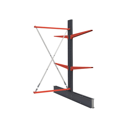 Cantilever racking unit Attillo heavy, double sided, HxW 2500 x 2000 mm, cantilever arm 1000 mm, extension shelf unit.