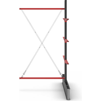 Cantilever racking unit Attillo heavy, double sided, HxW 3000 x 1500 mm, cantilever arm 1000 mm, extension shelf unit.