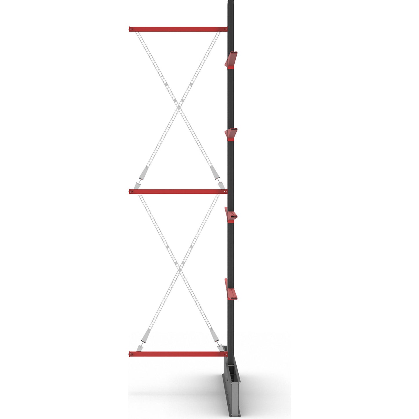 Cantilever racking unit Attillo heavy, double sided, HxW 4000 x 1000 mm, cantilever arm 1000 mm, extension shelf unit.