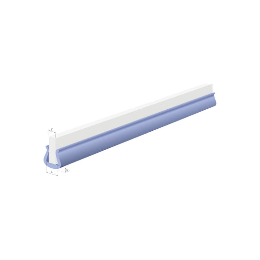 Standard U-profile, PE, blue, length 2 m, internal dimension 35 ±2 mm, edge thickness 25 - 35 mm, pack of 120.