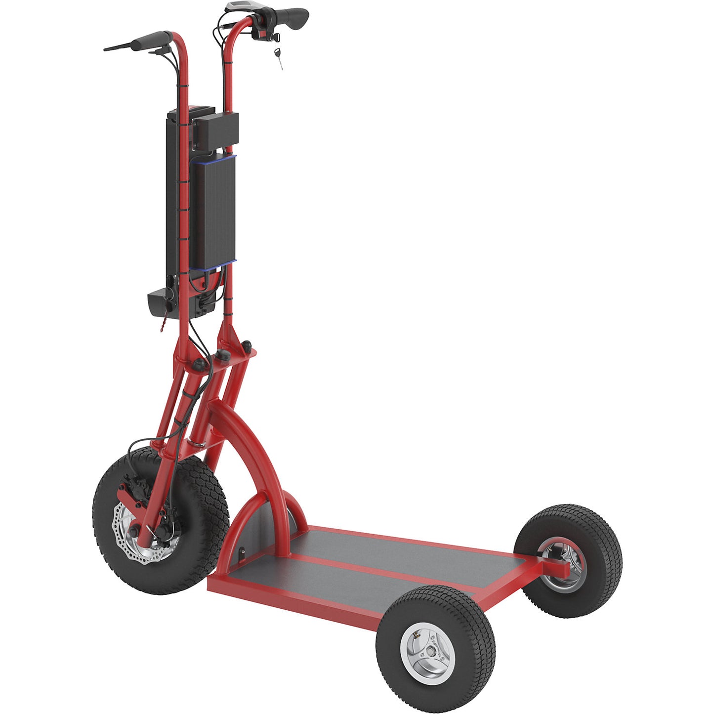 PRO electric transport dolly, 800 W, 3 wheels, red.