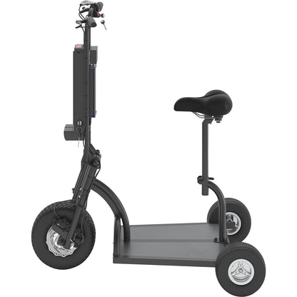 PRO electric transport dolly, 800 W, 3 wheels, with saddle seat, black.