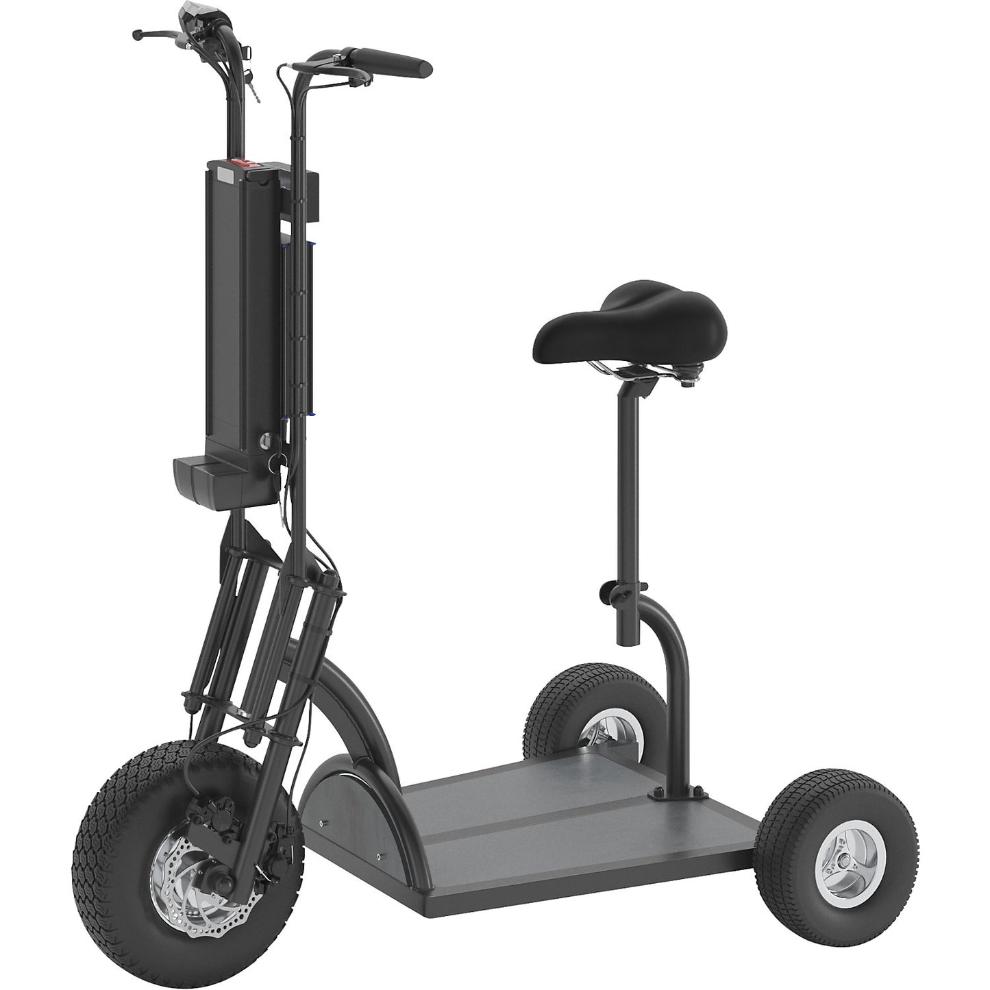 PRO electric transport dolly, 800 W, 3 wheels, with saddle seat, black.