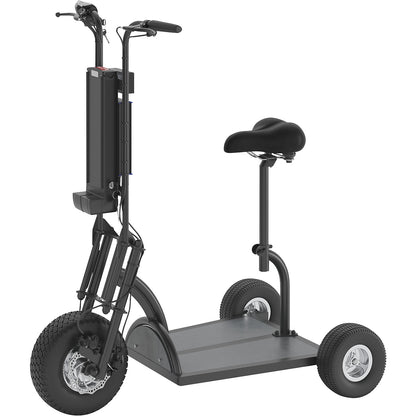 PRO electric transport dolly, 800 W, 3 wheels, with saddle seat, black.