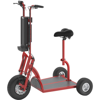 PRO electric transport dolly, 800 W, 3 wheels, with saddle seat, red.