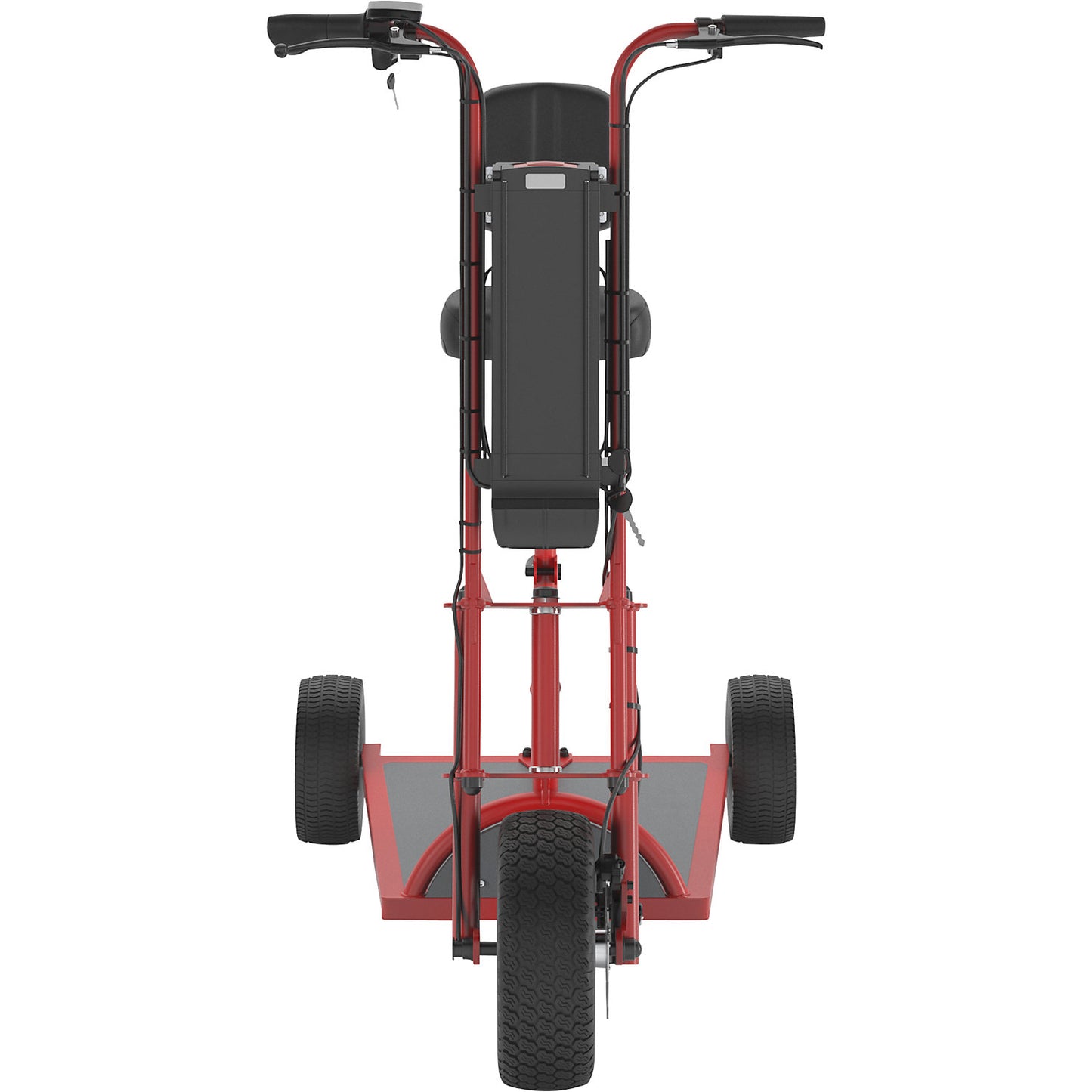 PRO electric transport dolly, 800 W, 3 wheels, with seat, red.
