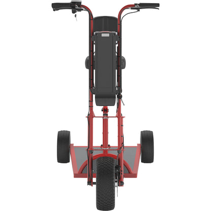 PRO electric transport dolly, 800 W, 3 wheels, with seat, red.