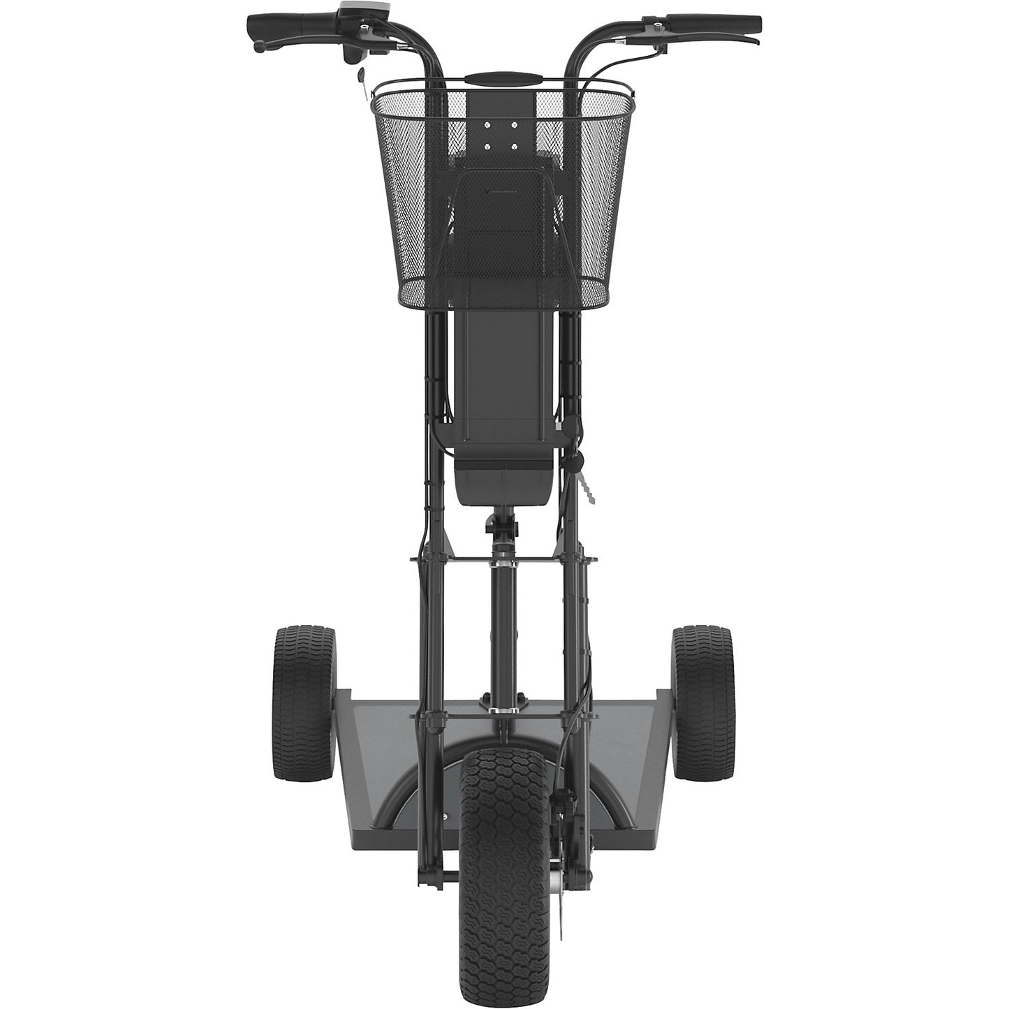 PRO electric transport dolly, 800 W, with basket at front, black.