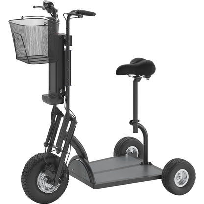 PRO electric transport dolly, 800 W, with basket at front, black.