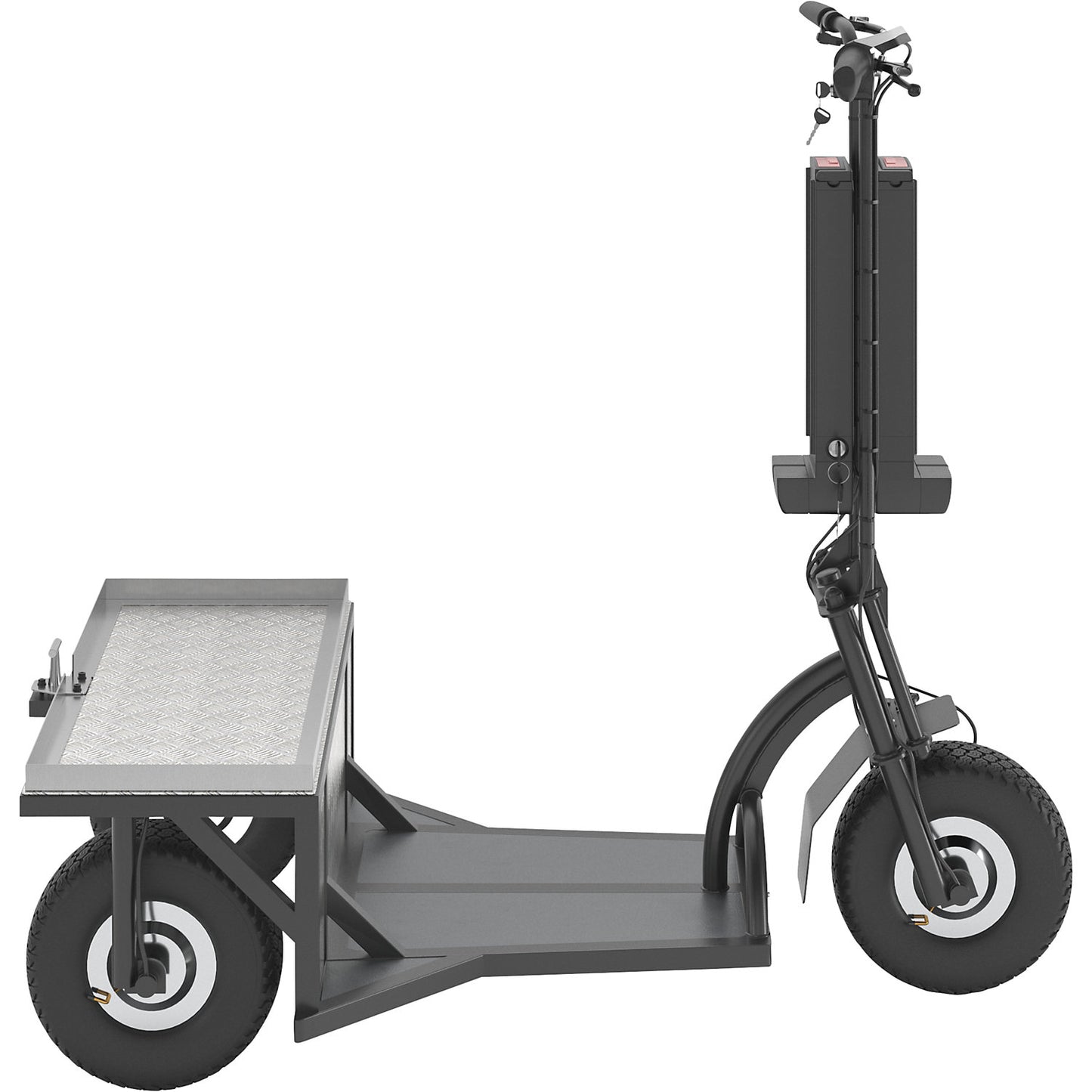 PRO electric transport dolly, 2 x 800 W, with 2 wheel drive, black.