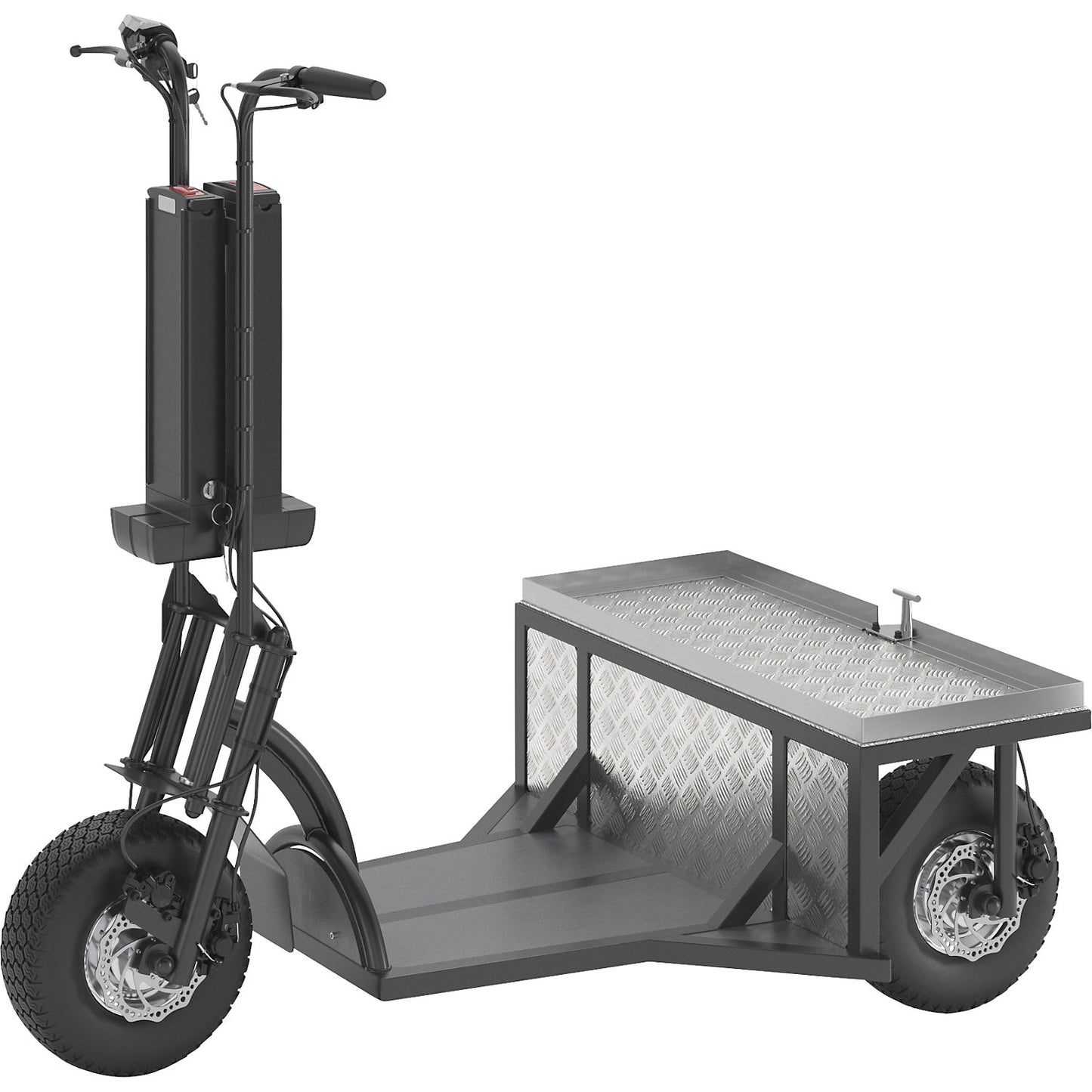 PRO electric transport dolly, 2 x 800 W, with 2 wheel drive, black.