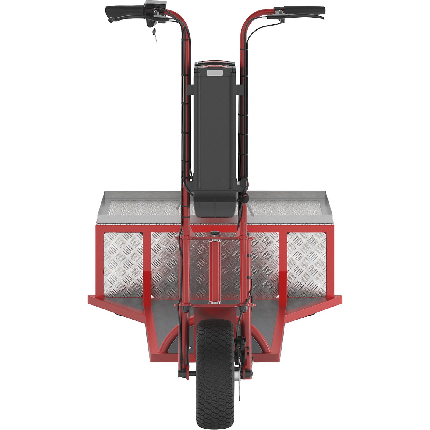 PRO electric transport dolly, 2 x 800 W, with 2 wheel drive, red.