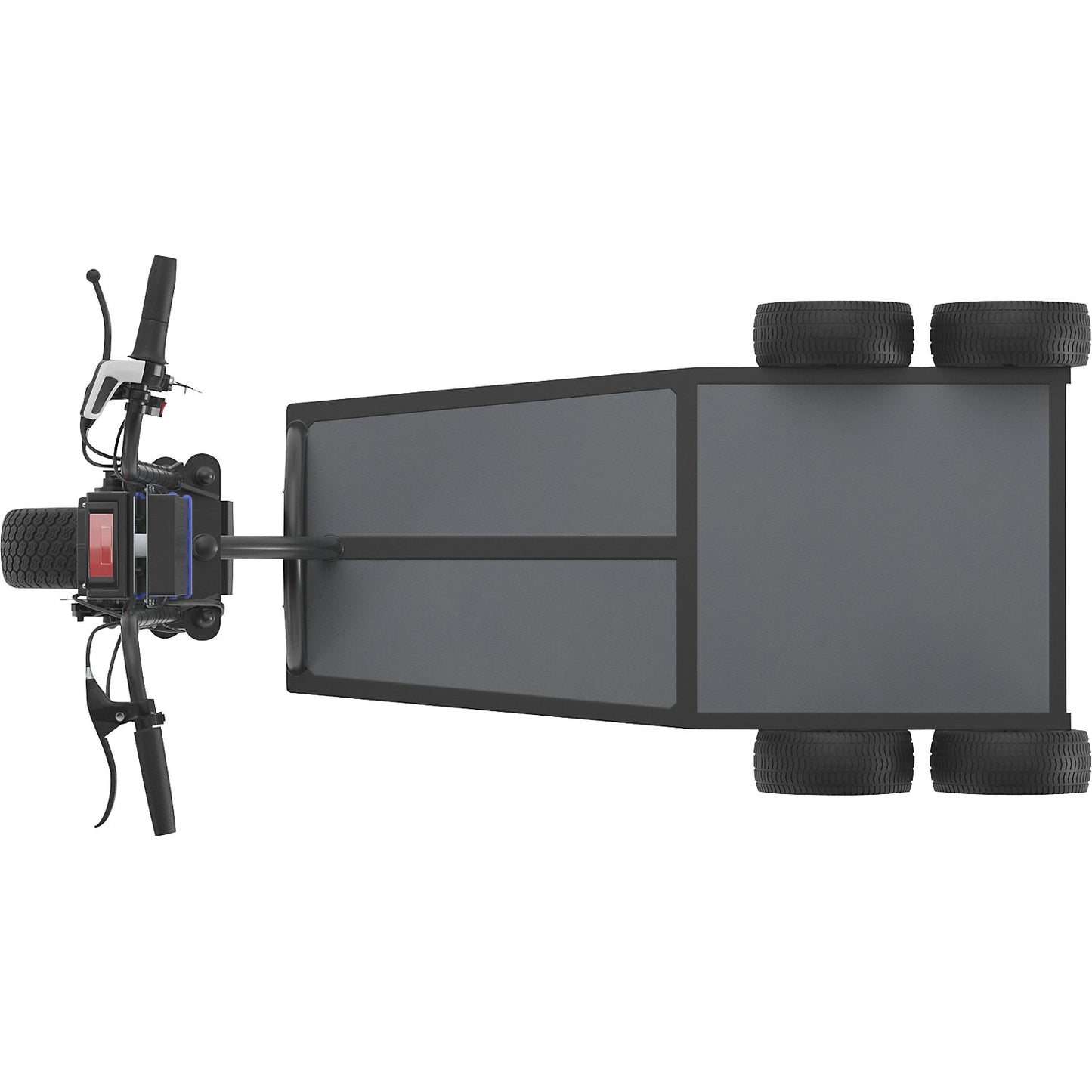 XXL PRO electric transport dolly, 5 wheels, black.