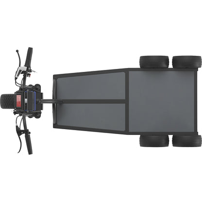 XXL PRO electric transport dolly, 5 wheels, black.