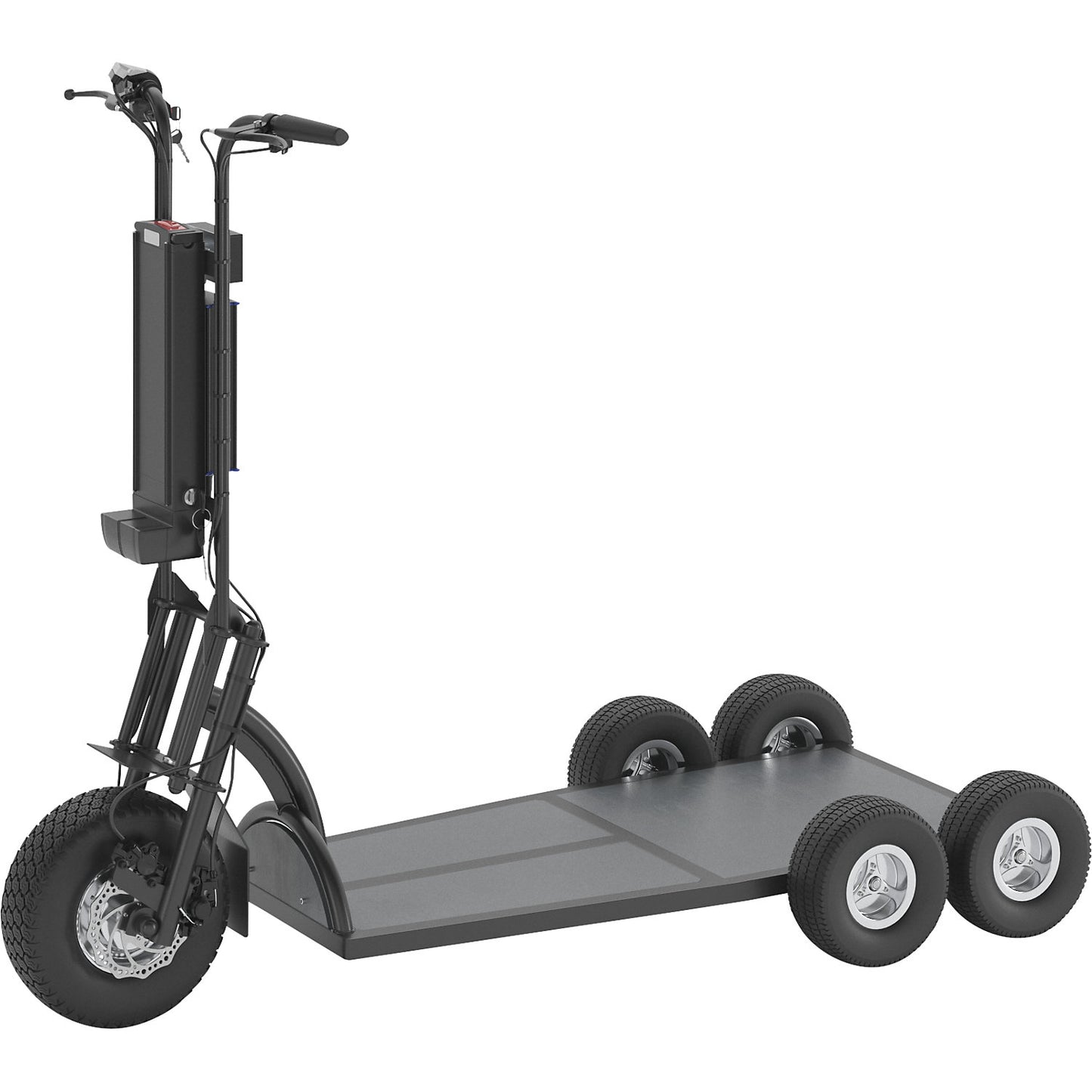 XXL PRO electric transport dolly, 5 wheels, black.