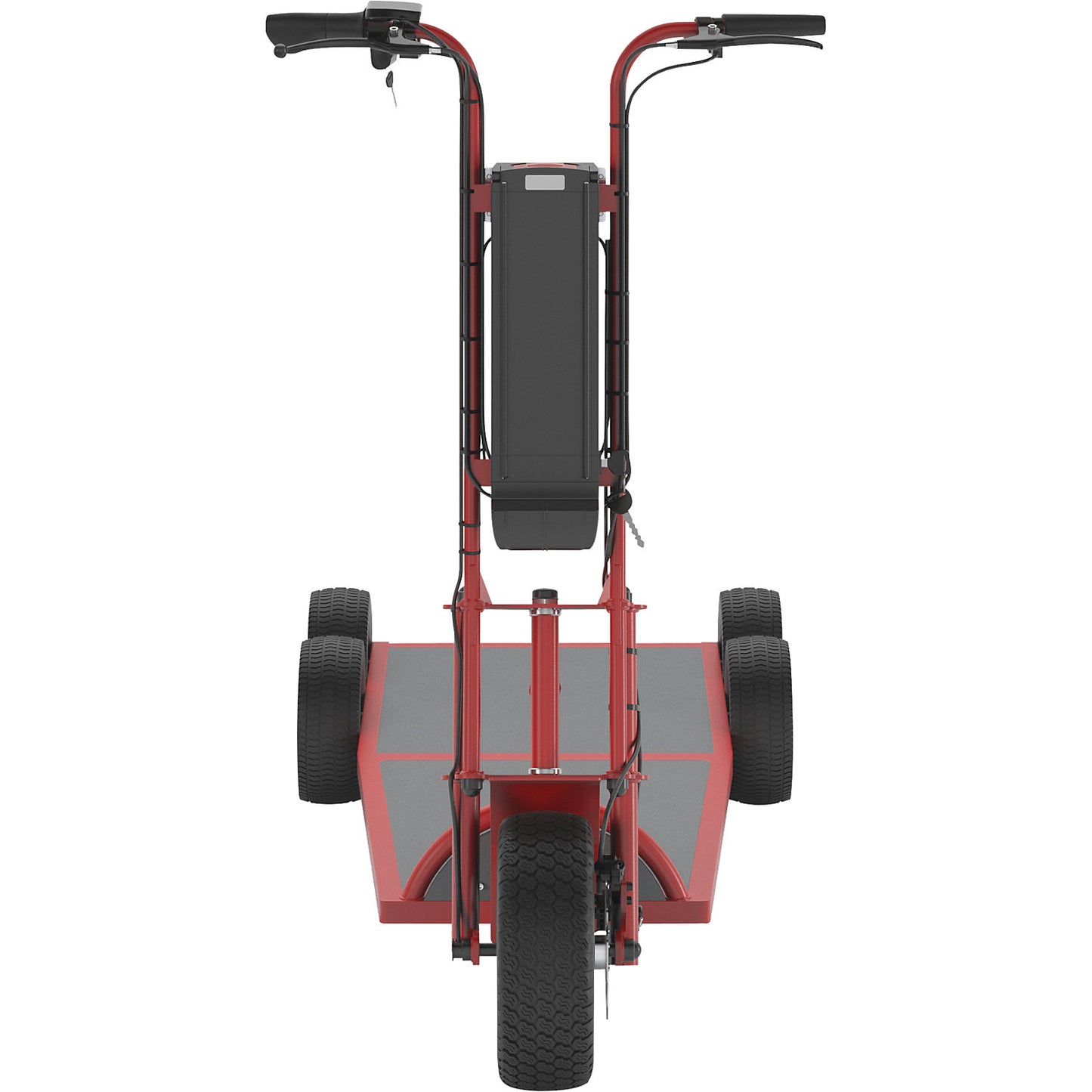 XXL PRO electric transport dolly, 5 wheels, red.