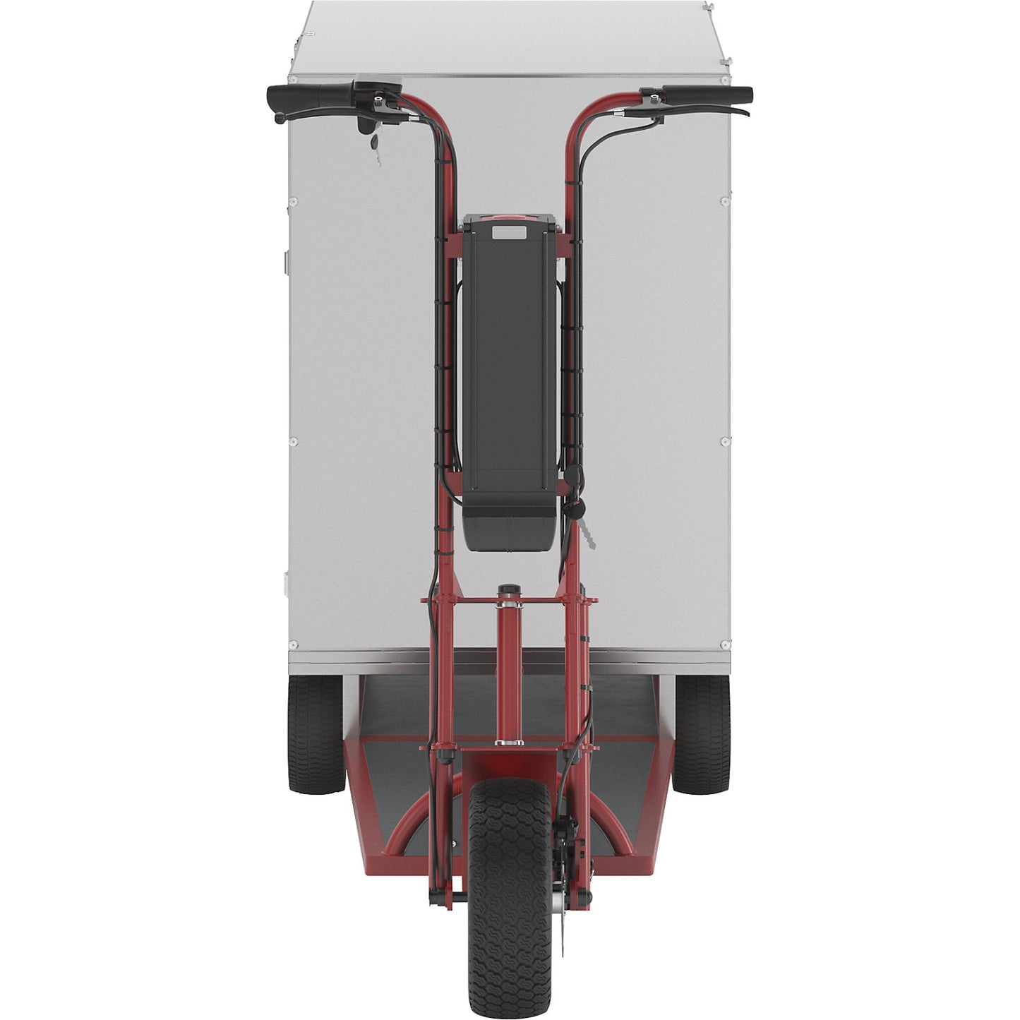 XXL PRO electric transport dolly, 5 wheels, with box, red.