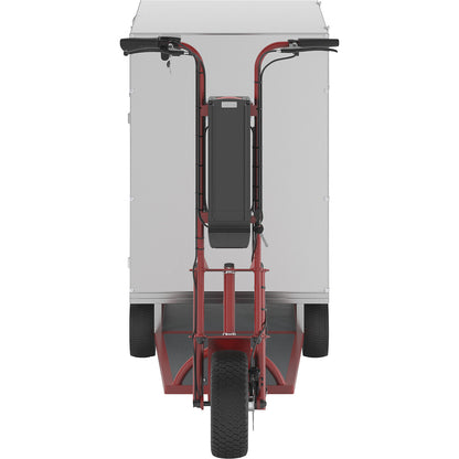 XXL PRO electric transport dolly, 5 wheels, with box, red.