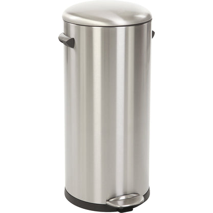 Waste collector with pedal, stainless steel, with handles, capacity 30 L, HxØ 660 x 292 mm.