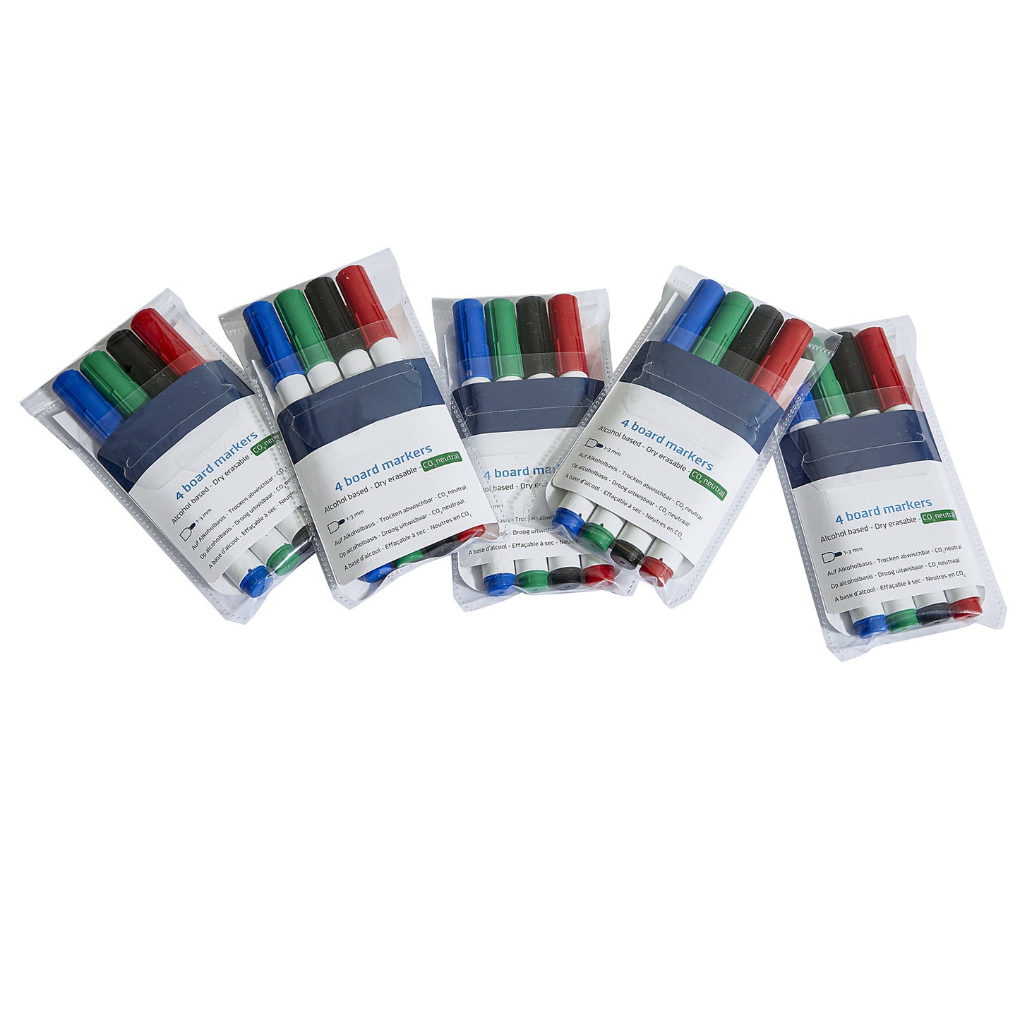 Board and flip-chart marker, colour assortment, blue, red, black, green, pack of 20.