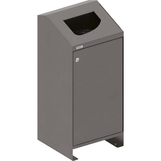 Berlin outdoor waste collector, 100 l, grey.