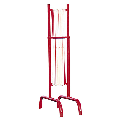 Expanding barrier, steel, extendable, 2 feet, pack of 4, red/white, max. length 3000 mm.