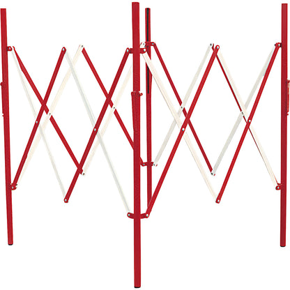 Manhole barrier, extendable, LxW 1000 x 1000 mm, pack of 4, red / white.