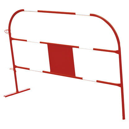 Eco barrier fence, steel, LxH 1500 x 1000 mm, pack of 10, red/white.