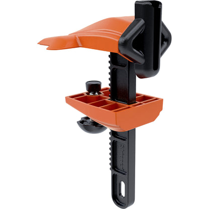 Belt barrier with clamp bracket, max. extension 9000 mm, yellow / black.