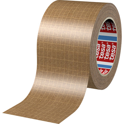 Paper packing tape, tesa® 60013, glass fibre reinforced, pack of 24 rolls, brown, tape width 75 mm.
