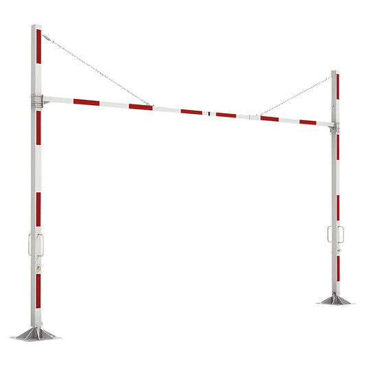 Height limiter, rotating, height 3000 - 4000 mm, width 5000 - 7000 mm, pure white.