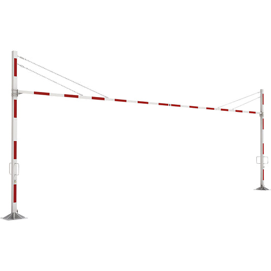 Height limiter, rotating, height 1900 - 2500 mm, width 7000 - 12000 mm, pure white.