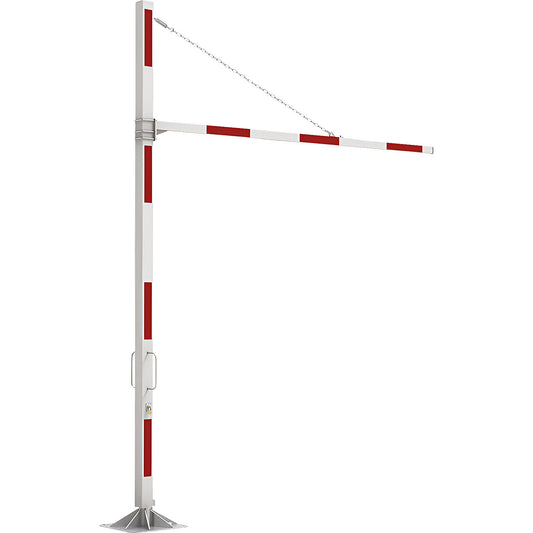 One-sided height limiter, rotating, height 3500 - 4000 mm, width 2500 - 3500 mm.