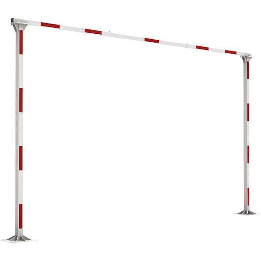 Fixed height limiter, HxW 4500 x 7550 mm, pure white RAL 9010, hot dip galvanised.
