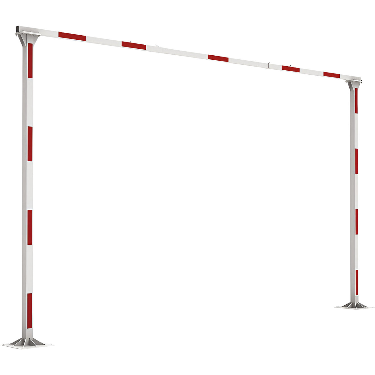 Fixed height limiter, HxW 4500 x 7550 mm, pure white RAL 9010, hot dip galvanised.